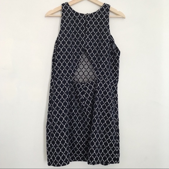 {BB Dakota} Sleeveless Shift Dress Navy/White 10 - Picture 6 of 8